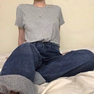 Vintage Dark boyfriend jean wide denim jean XL